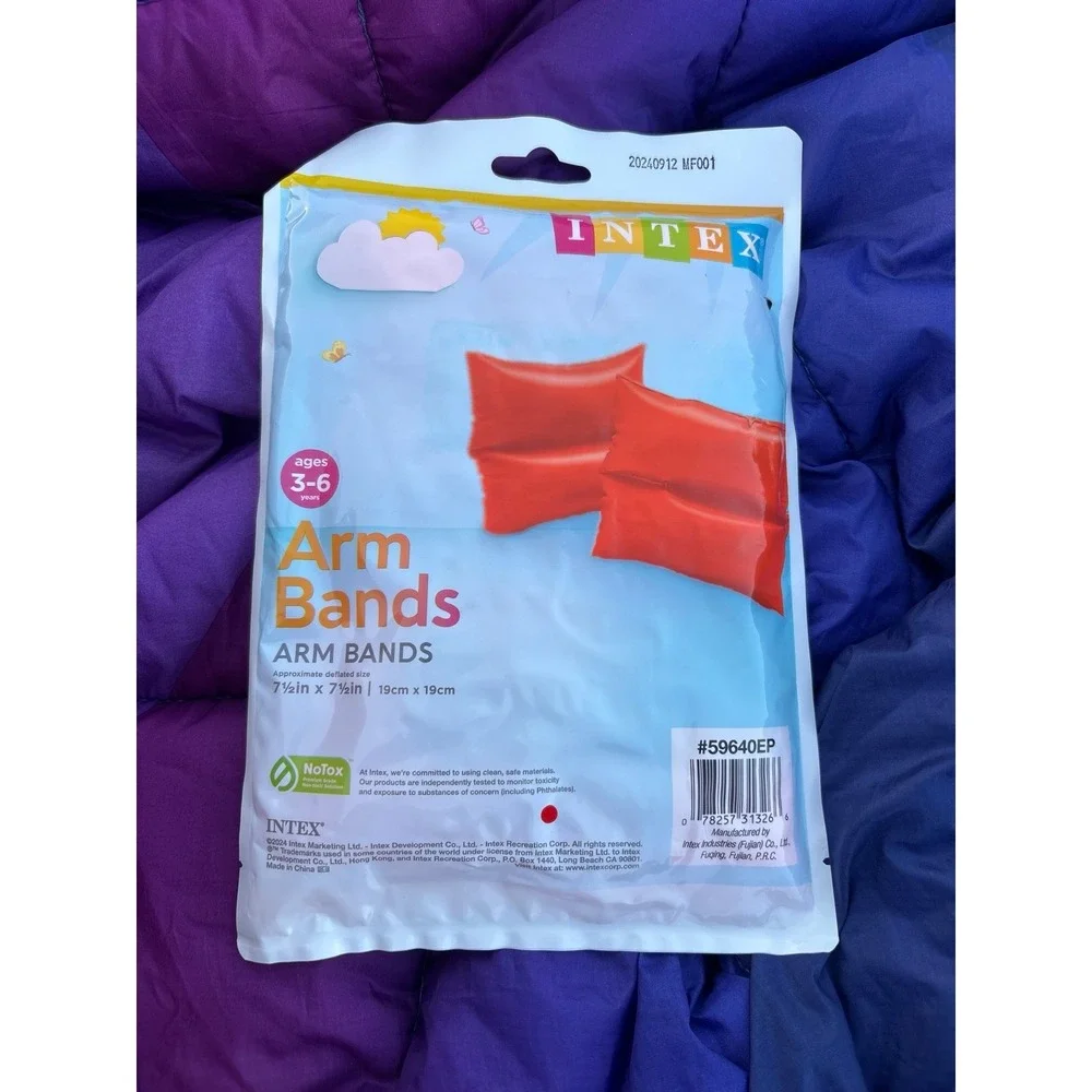 2 packs‎ new & sealed Intex arm bands - bright orange for best visibility